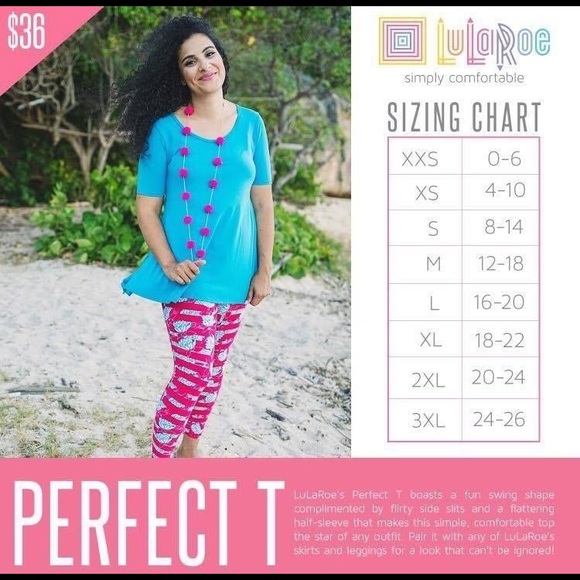 New without tags Lularoe Perfect T shirt Xsml - Picture 2 of 4